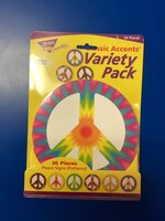 Patterned Peace Sign Cutouts 36 pk