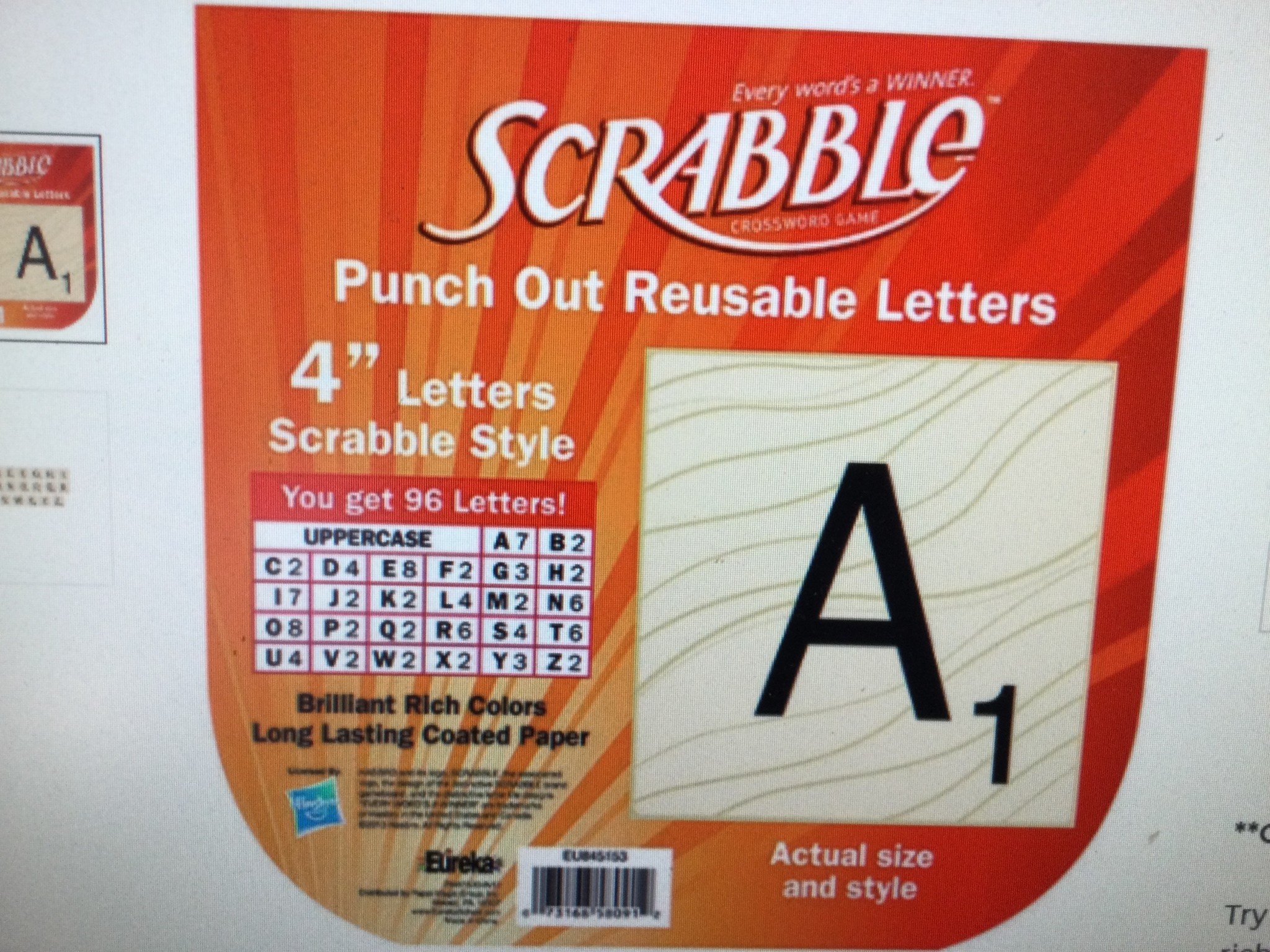 Scrabble Tile Letters School Spot