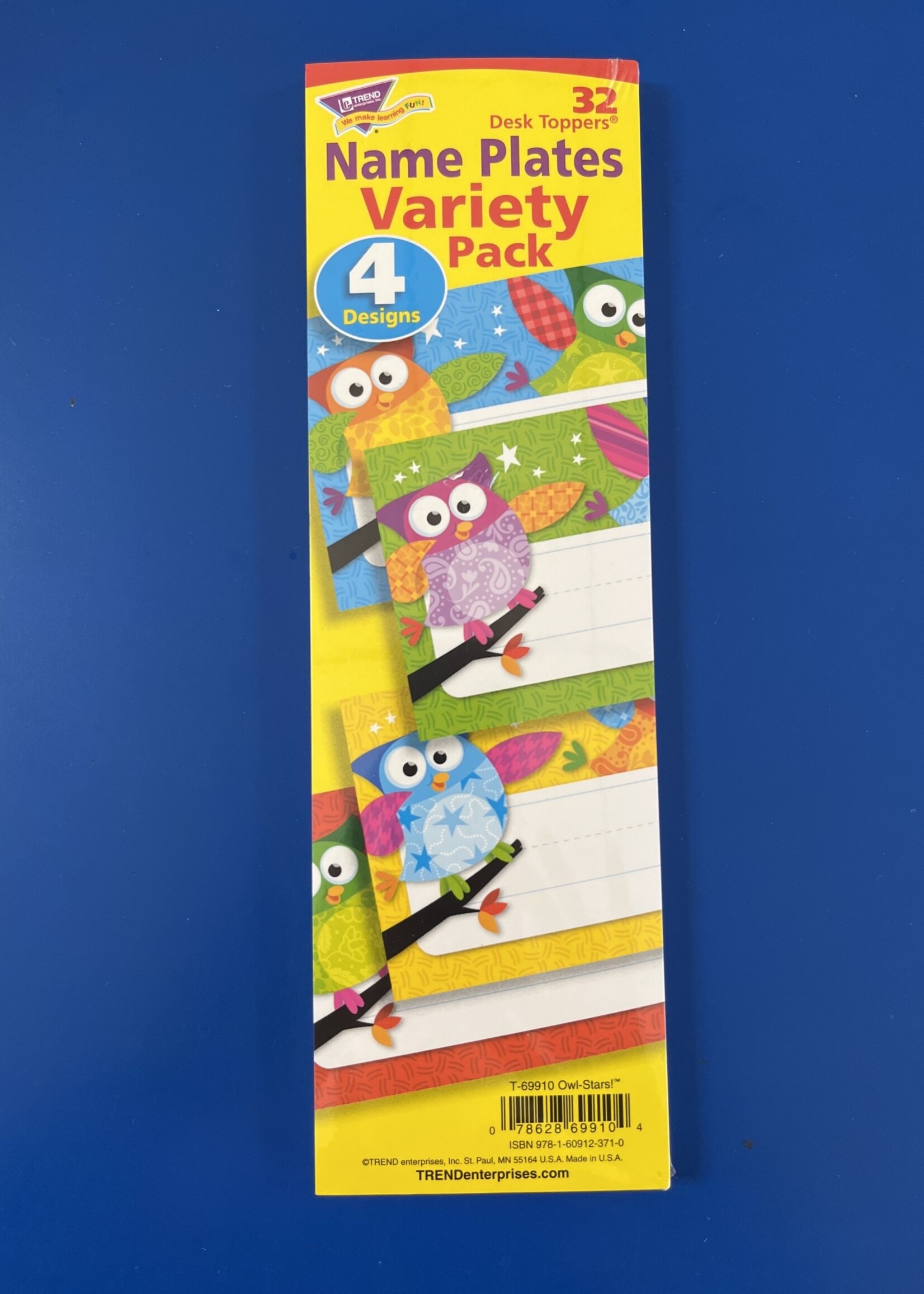 Owl- Stars Name Plates Variety Pack 32pc