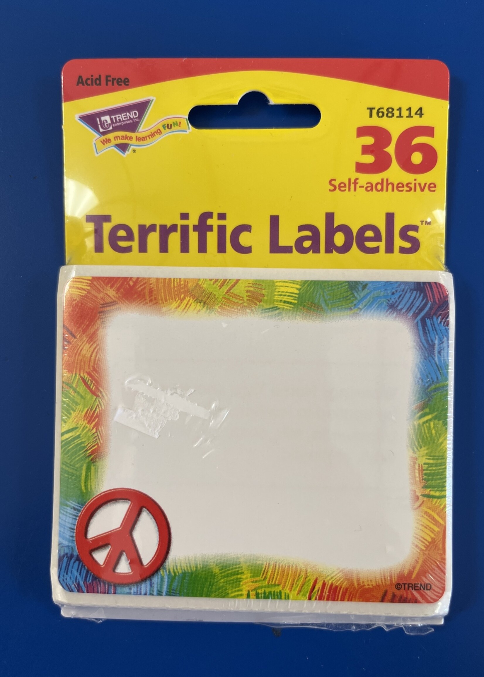 Peace Sign Terrific Labels 36pk