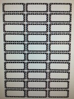 Black & White Dots Magnetic Labels 30 pc