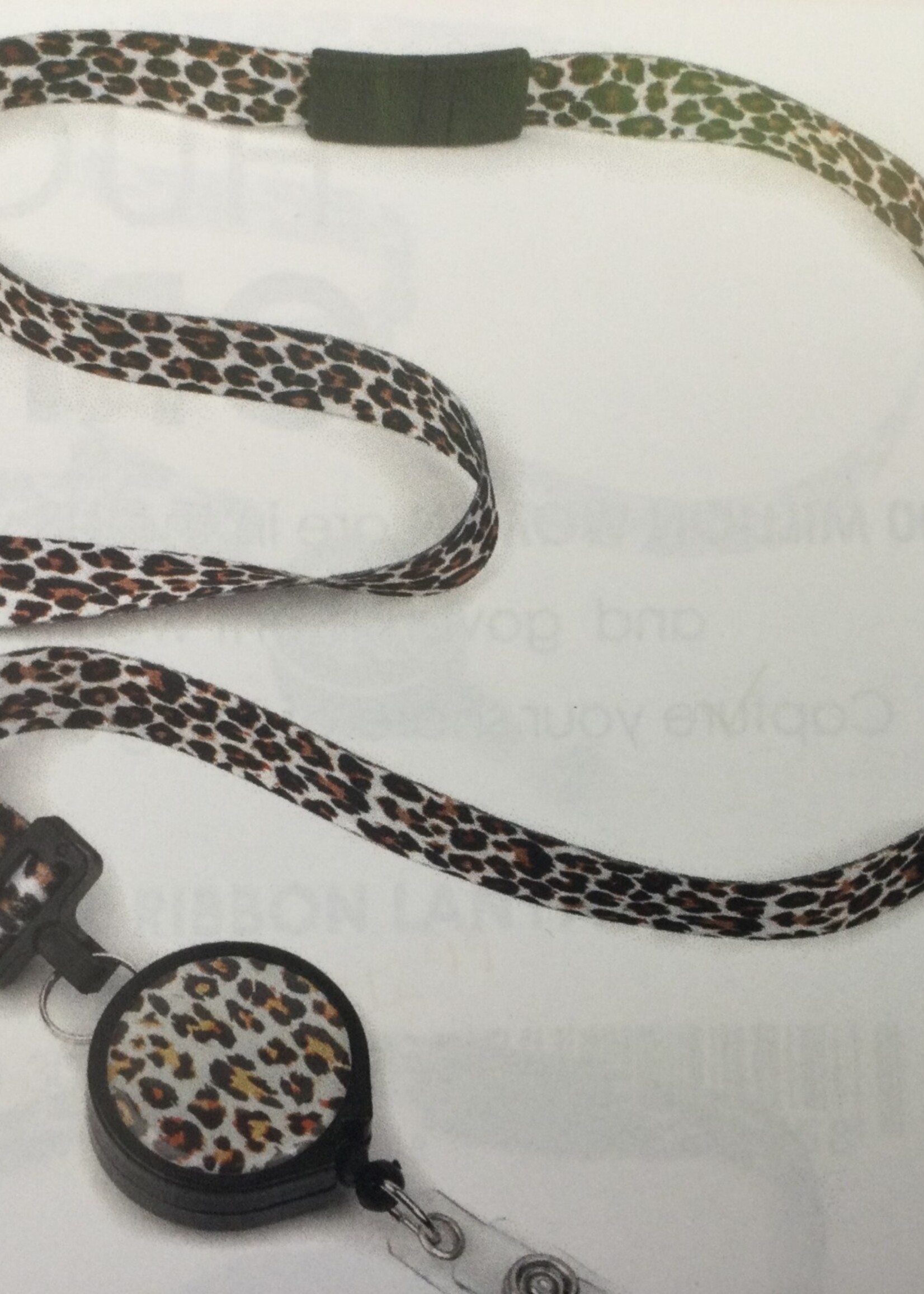 Leopard Chic Ribbon Lanyard