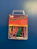 Assorted Colors Paper Clips 30 Count