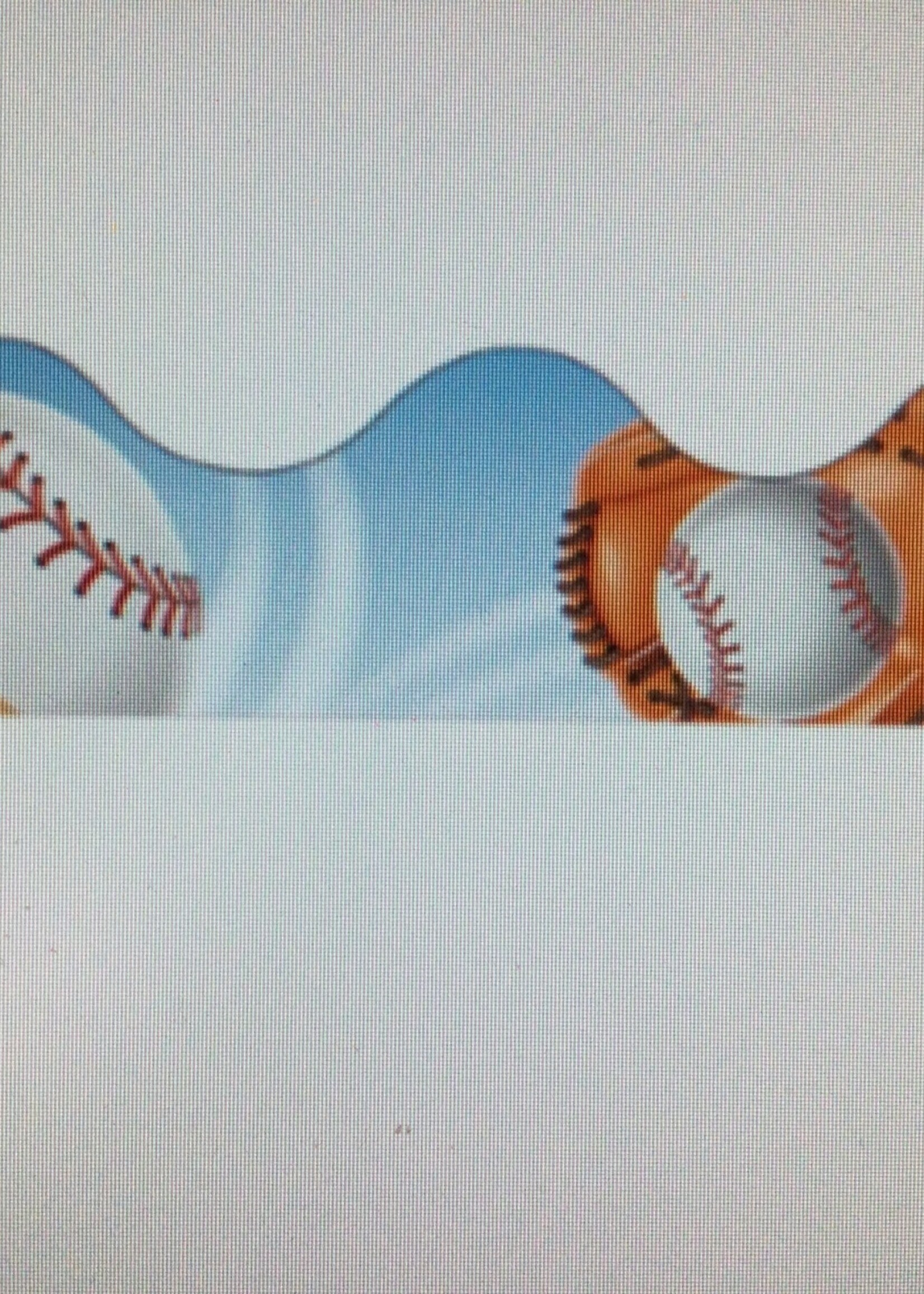 Baseball Scalloped Border 37'