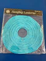 12" Turquoise Hanging Lantern