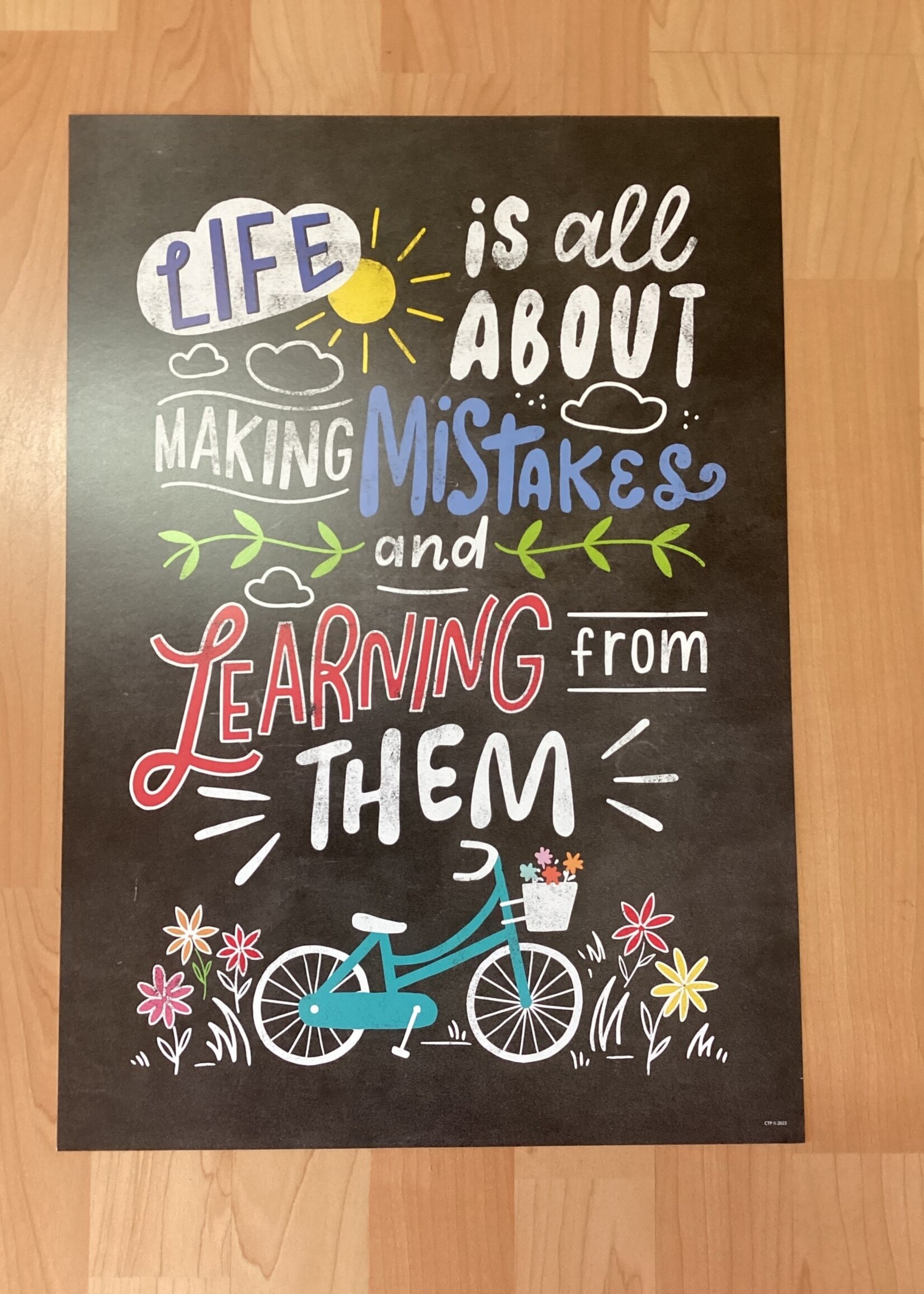 Chalkboard Life is All About Making Mistakes Poster