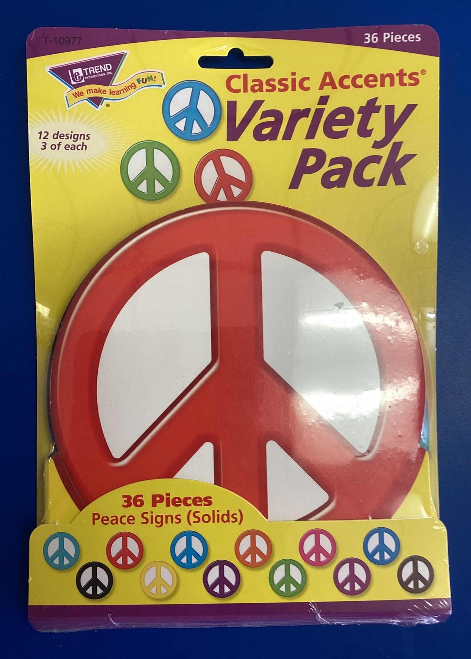 Peace Signs (Solids)  Classic Accents Variety Pack 36pc