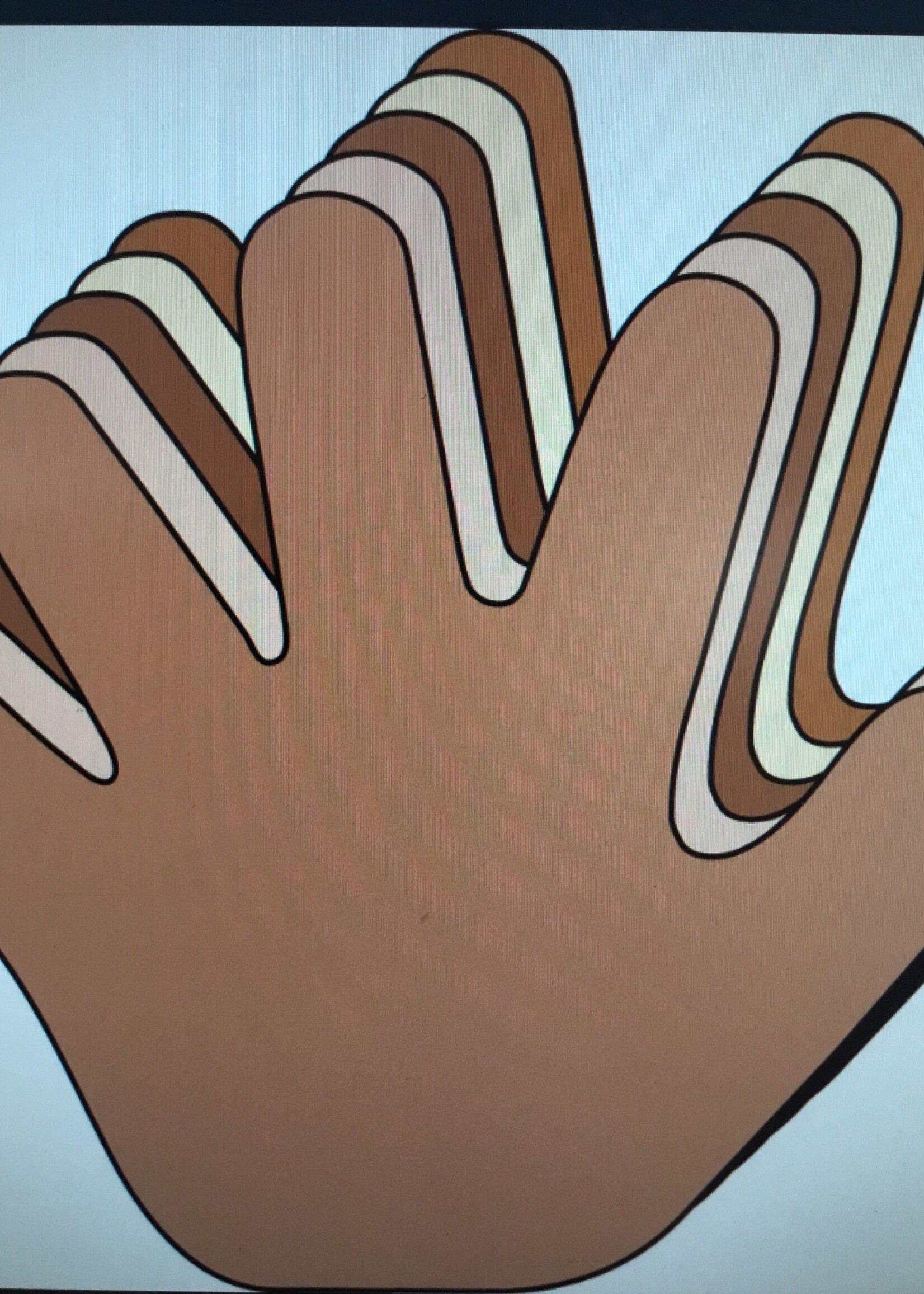 Large Multicultural Hand Cutouts 31 pc