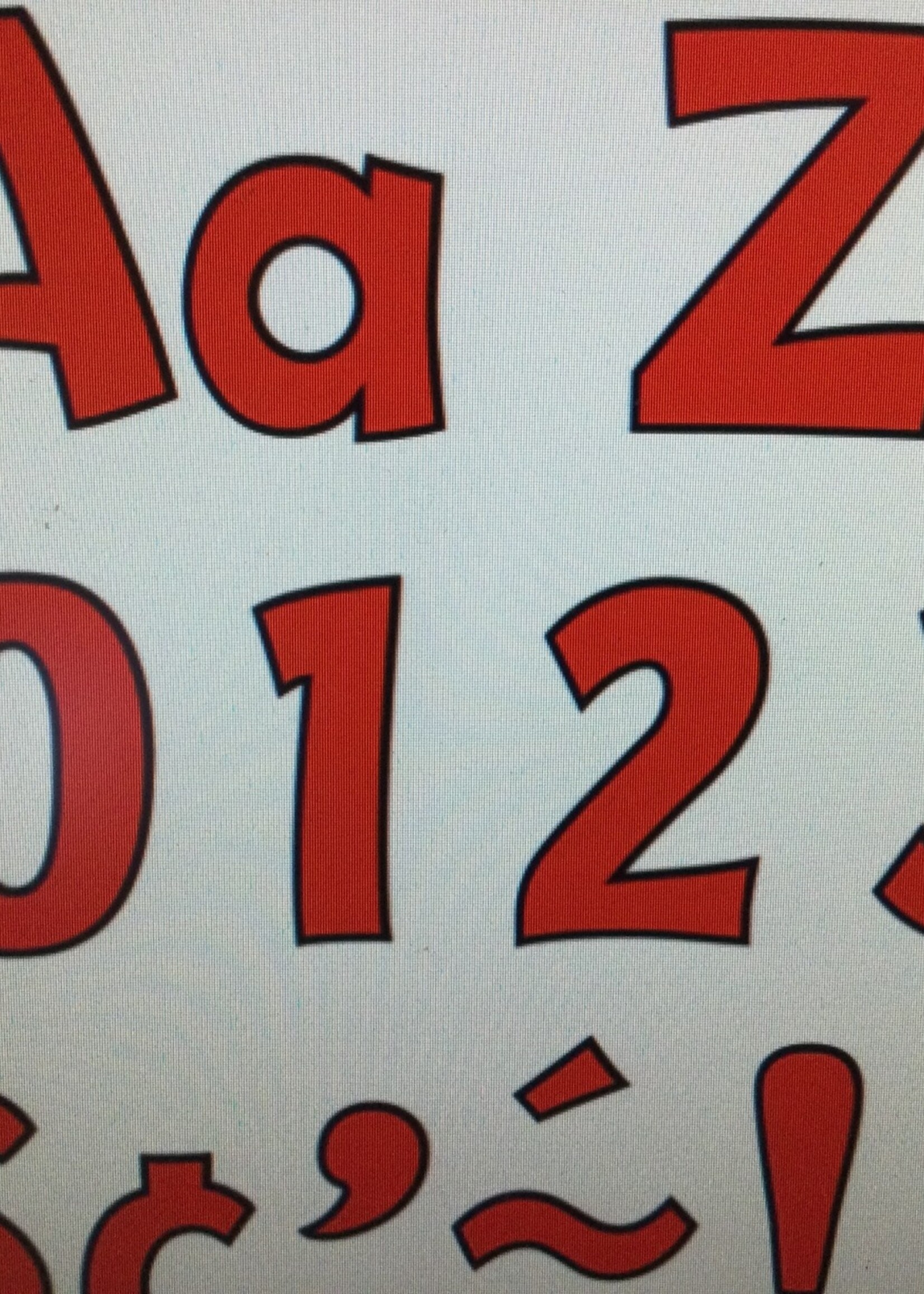 Red 4" Playful Letter Combo Pack 226pc