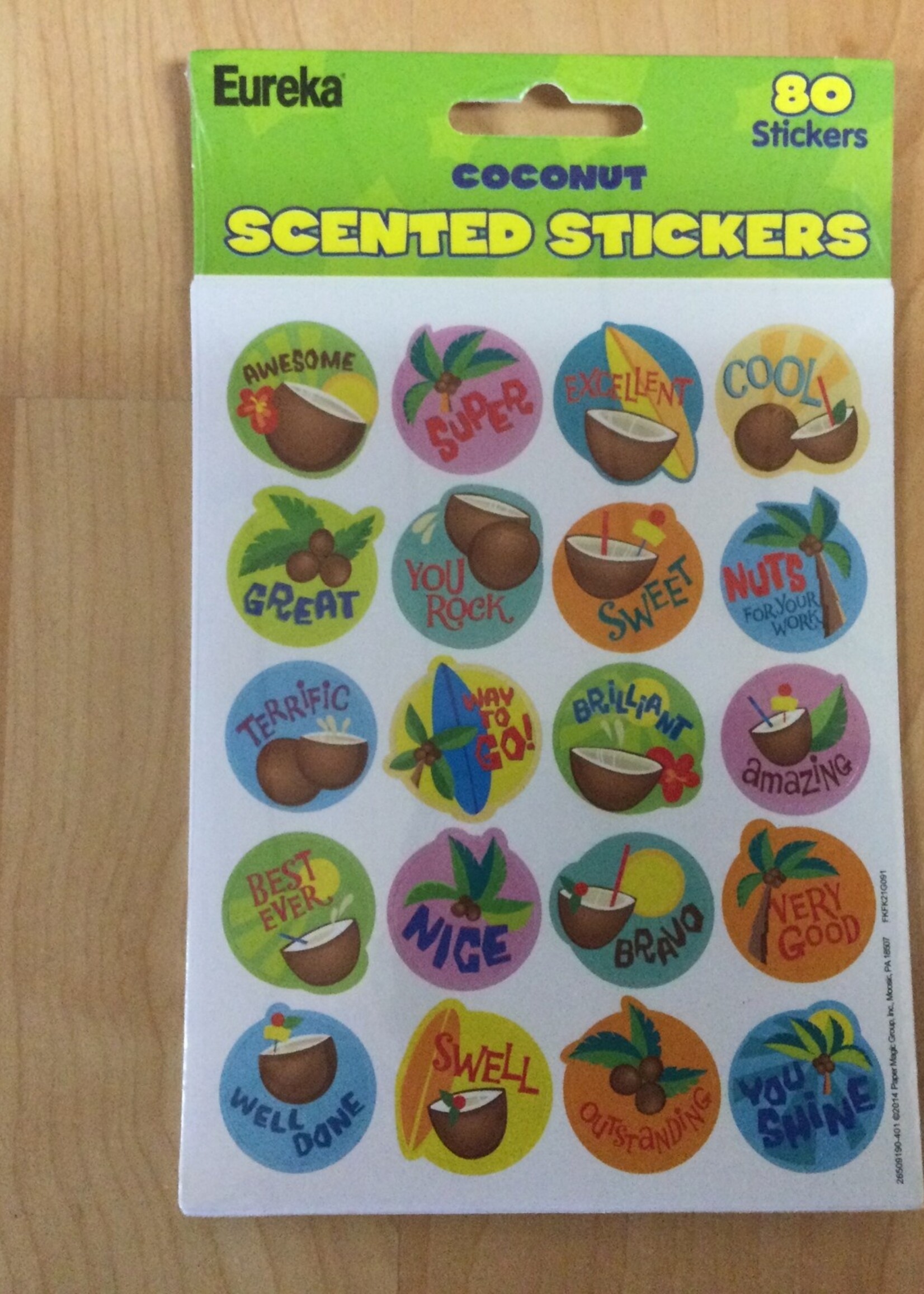 Coconut Scented Stickers