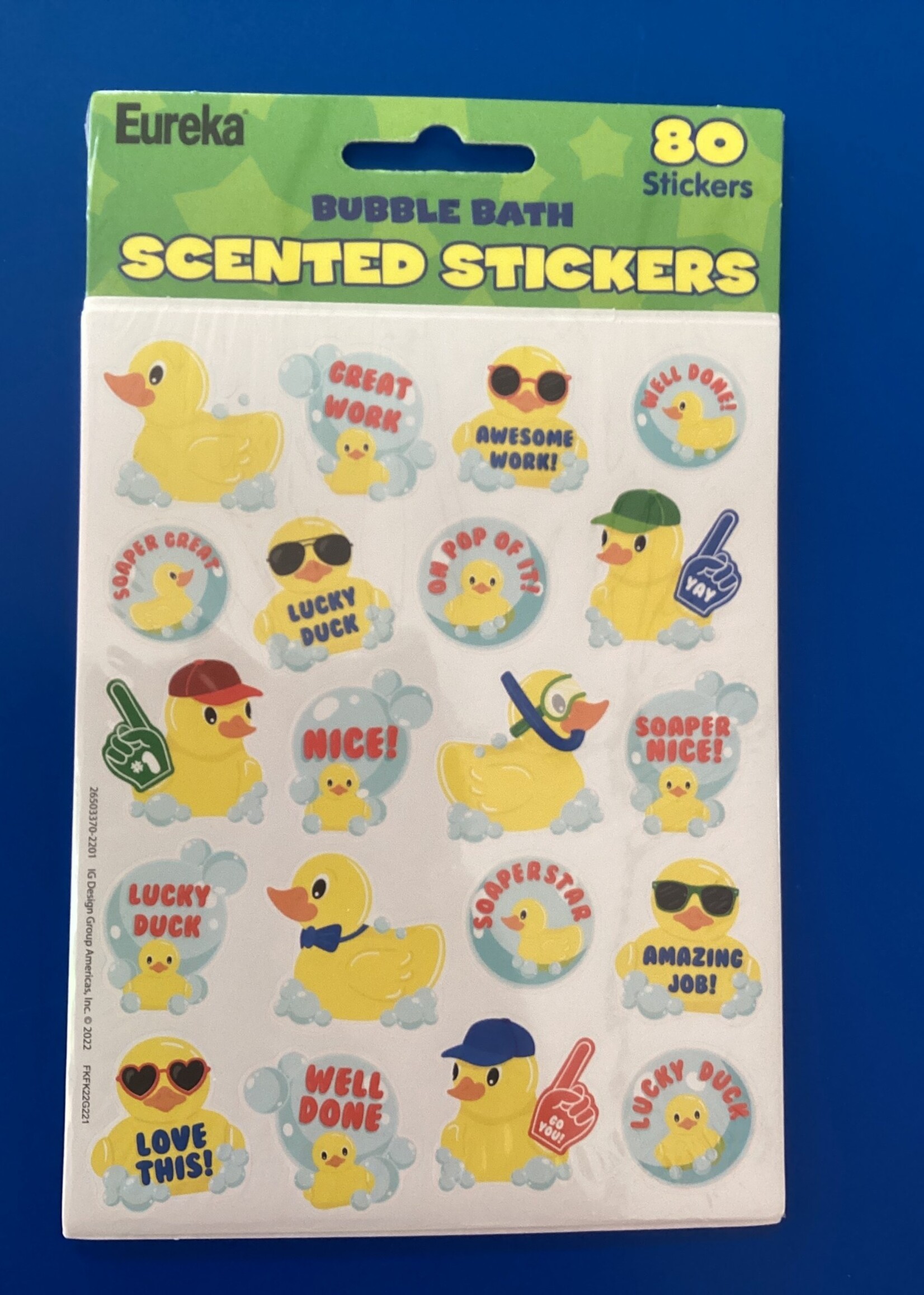 Rubber Duckies Scented Stickers 80pc