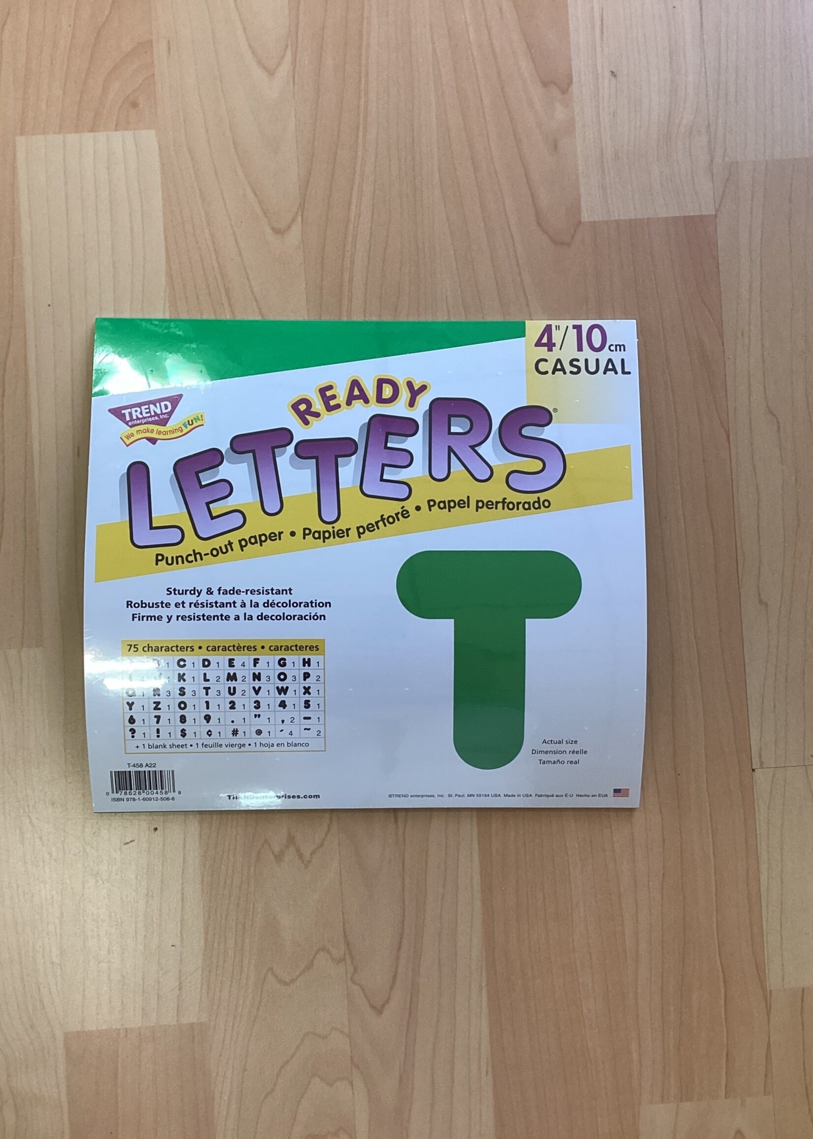 Green Casual Uppercase 4" Letters 75pc