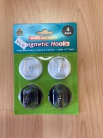 Black and White Magnetic Hooks 4pc