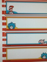 Dr. Seuss Cat in the Hat Label Stickers 56pc