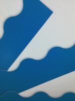 Blue Scalloped Border 39'