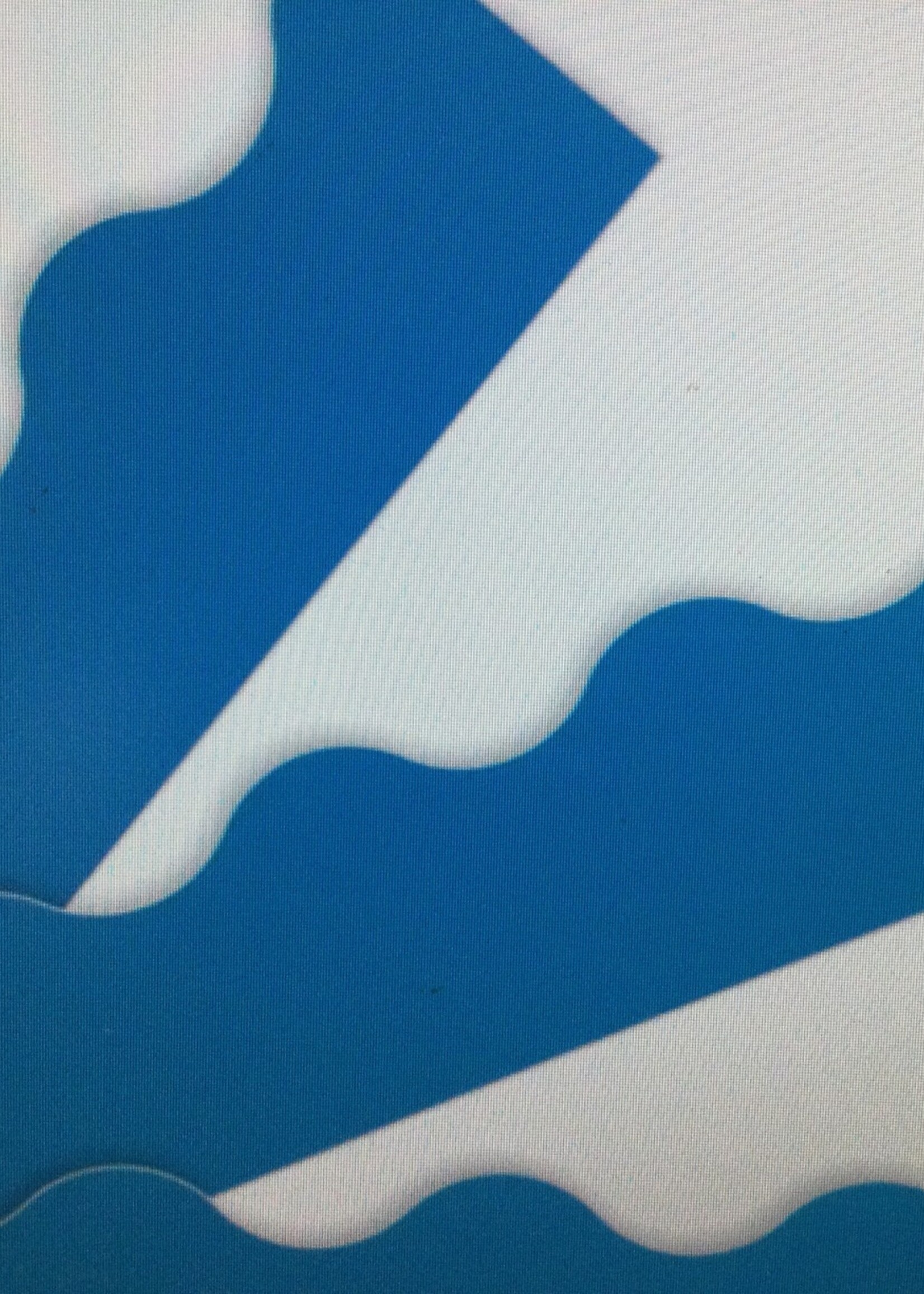 Blue Scalloped Border 39'