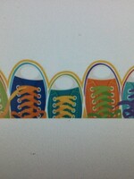 Sneakers Die Cut Border 37'