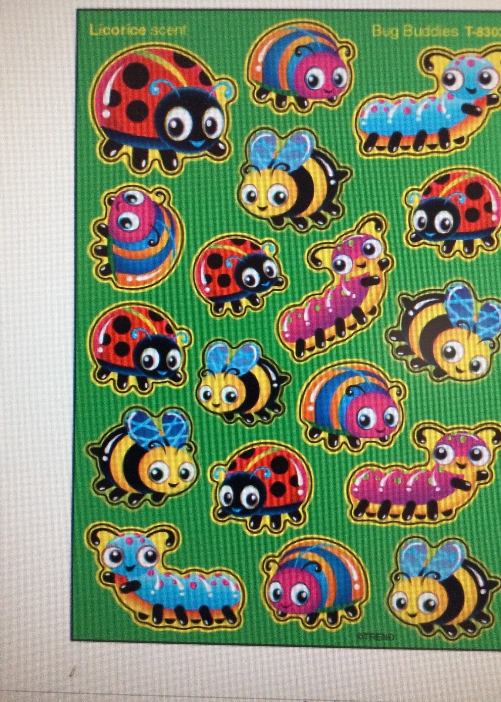 Bug Buddies Licorice Stinky Stickers 4 sheets