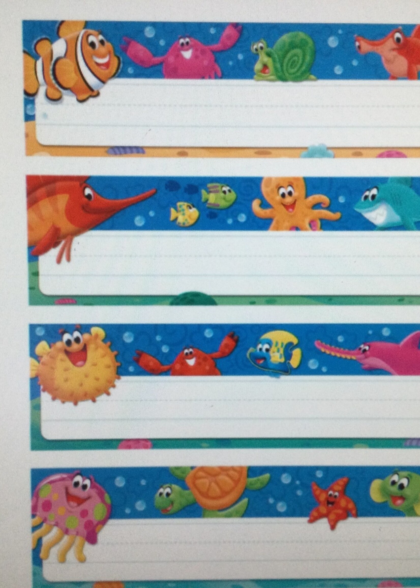 Sea Buddies Name Plates 32pk