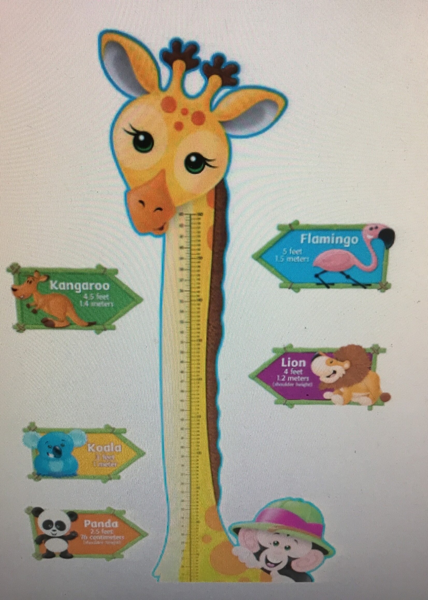 Giraffe Growth Chart Bulletin Board