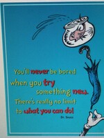 Dr. Seuss Cat in the Hat Never Bored Chart