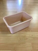 Small Light Brown Plastic Storage Bin