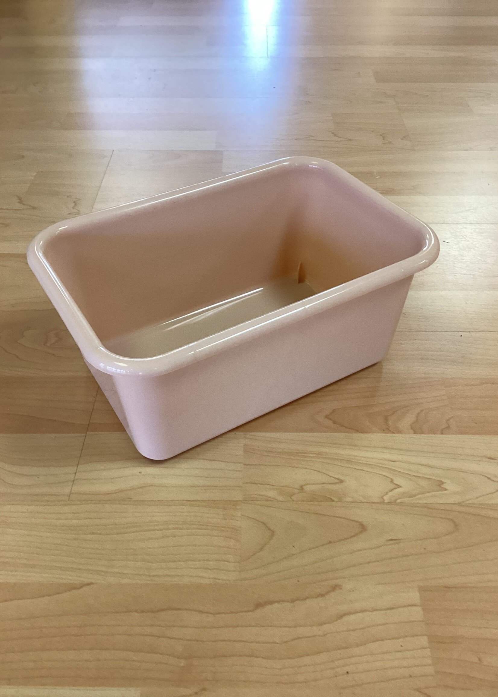 Light Brown Small Plastic Storage Bin