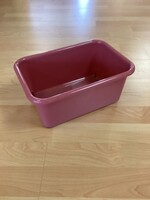 Deep Rose Small Plastic Storage Bin