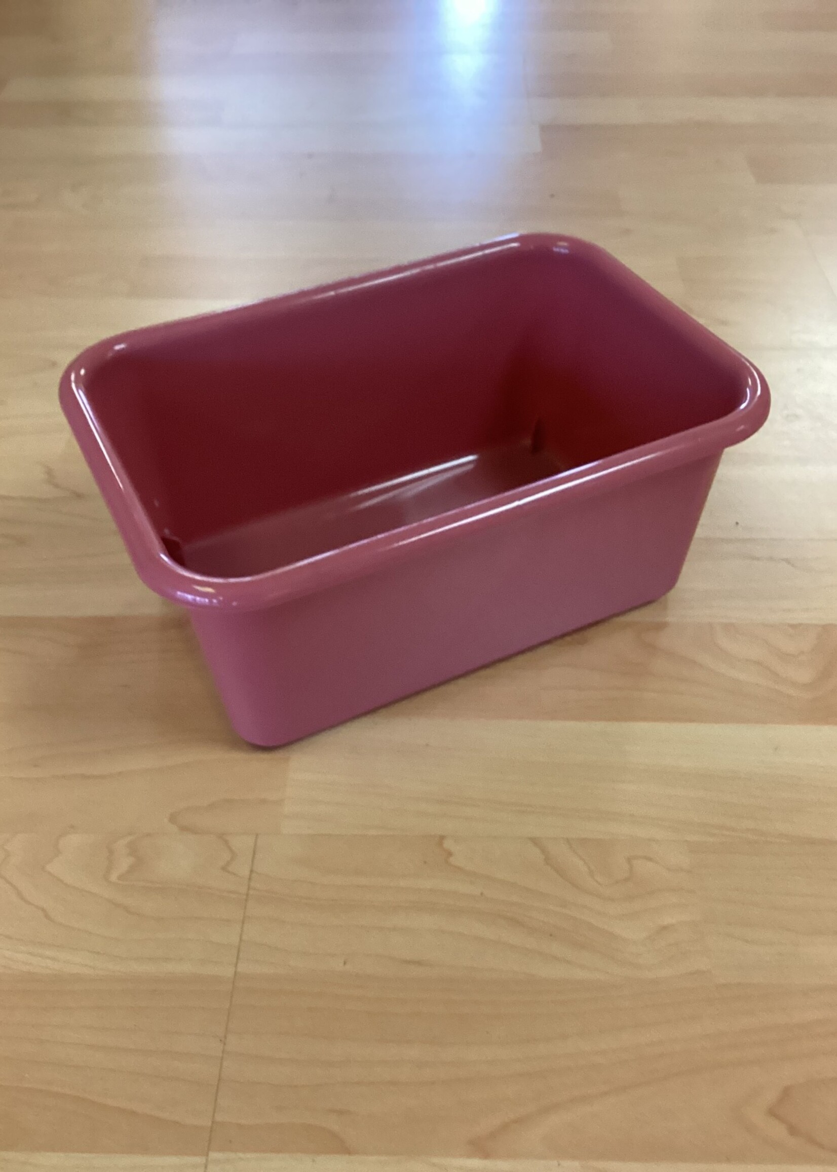 Small Deep Rose Plastic Storage Bin