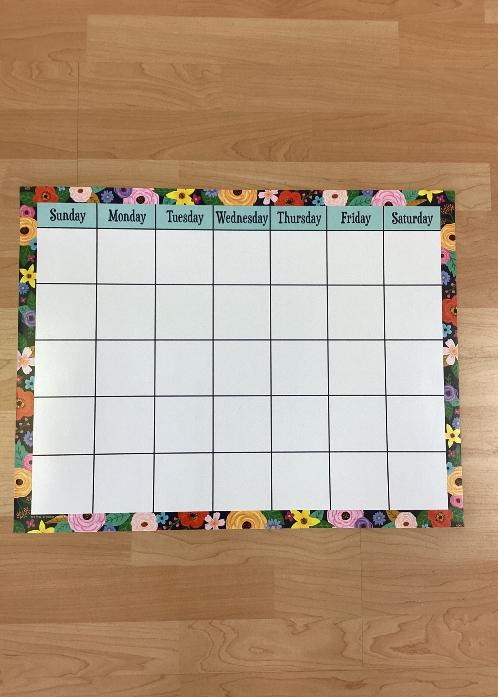 Wildflowers Calendar Chart 22" x 17"