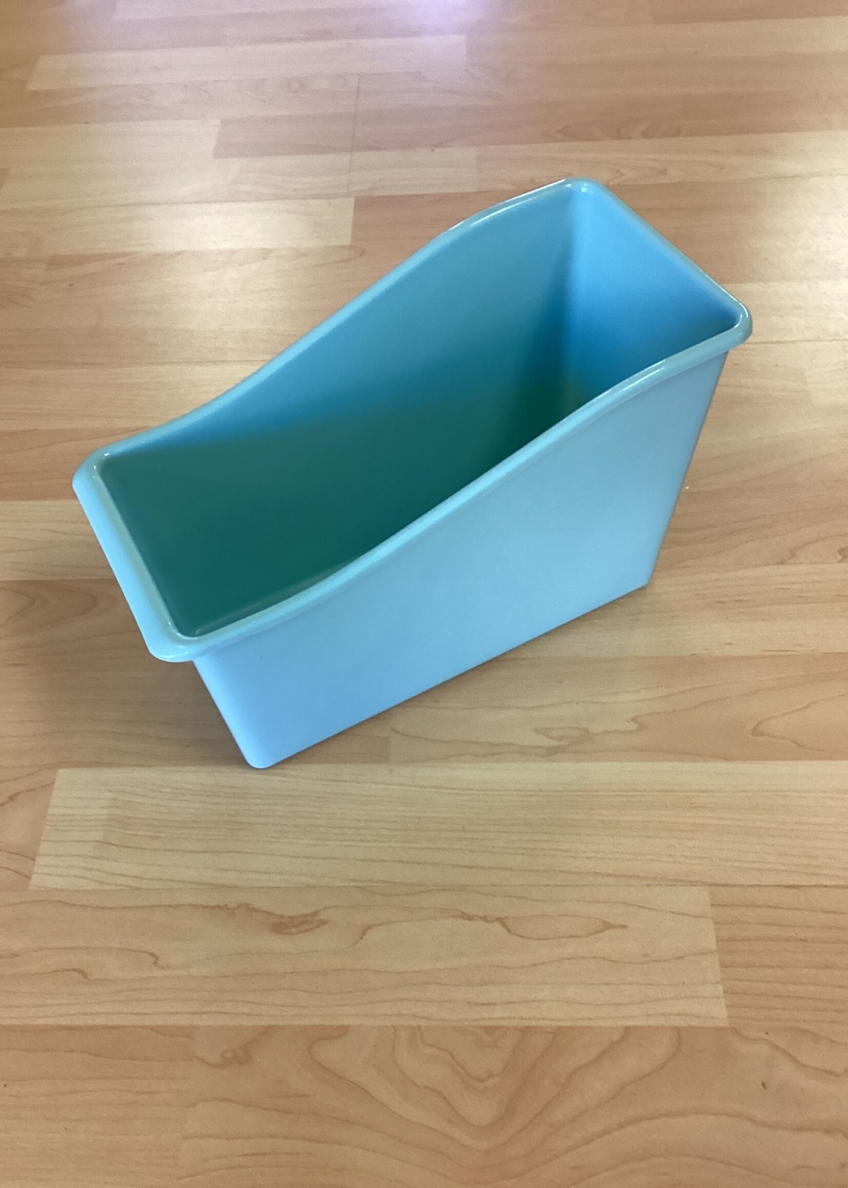 Calming Blue Plastic Book Bin