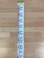 White w/Black Squiggles Scalloped Border 35’