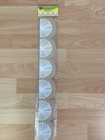 Natural Poms Scalloped Border 35’