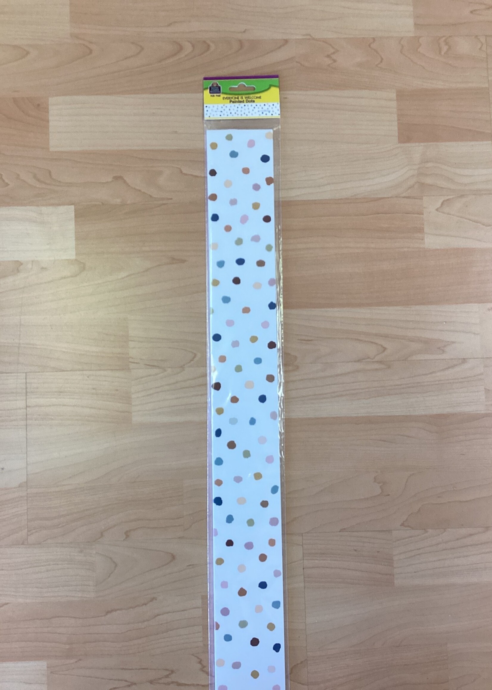 Everyone is Welcome Painted Dots Straight Border 35’