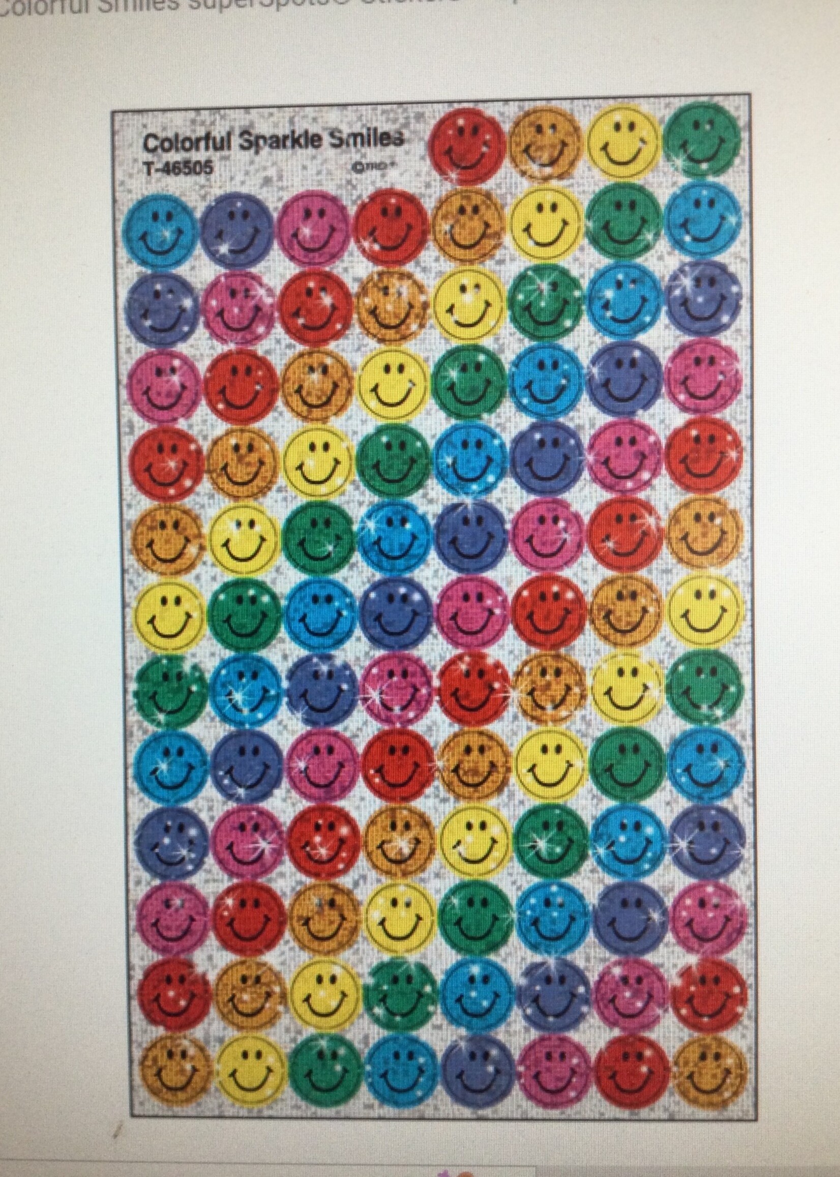 Colorful Sparkle Mini Smiley St Colorful Sparkle Mini Smiley Stickers