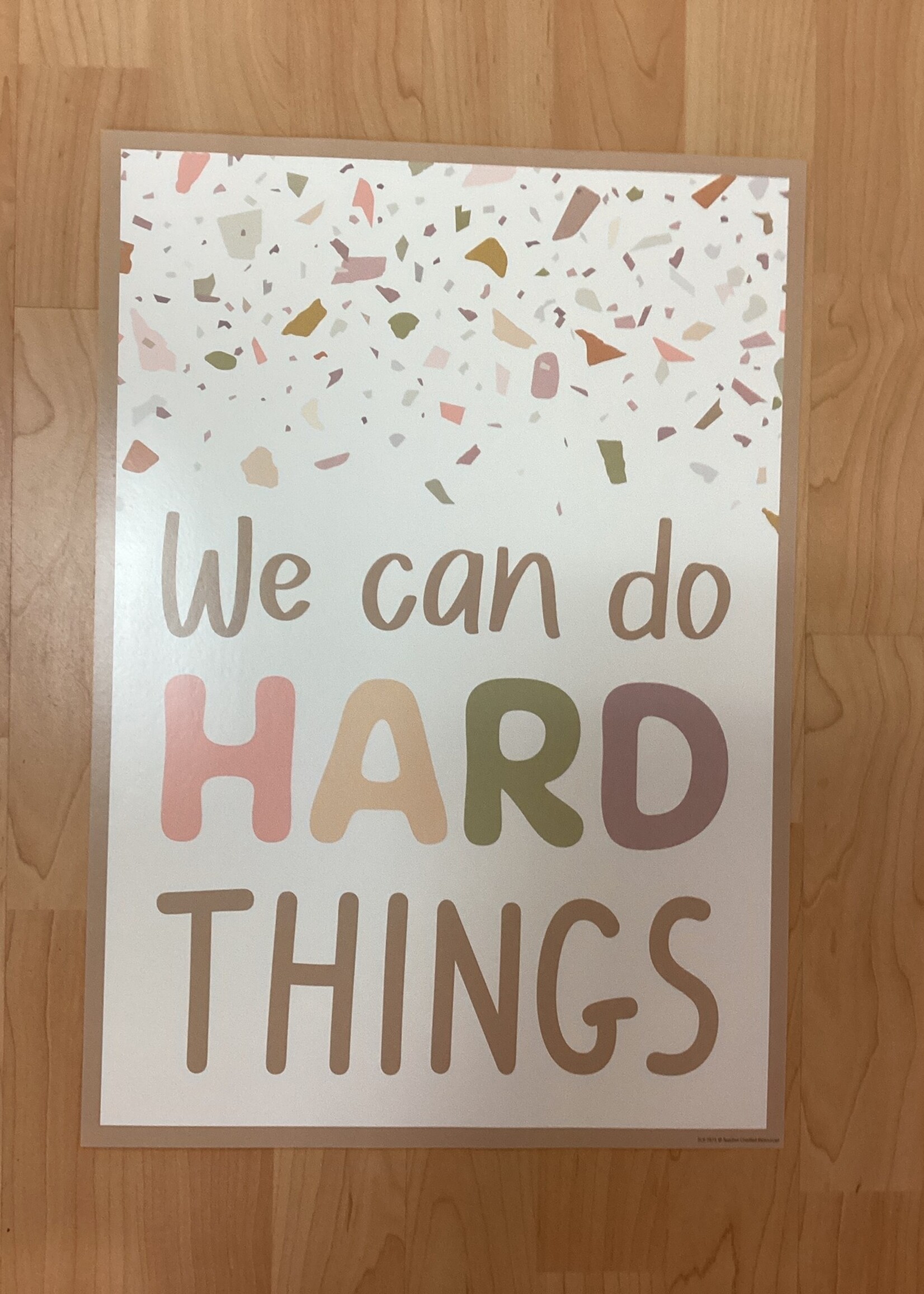 Terrazzo Tones We Can Do Hard Things Poster