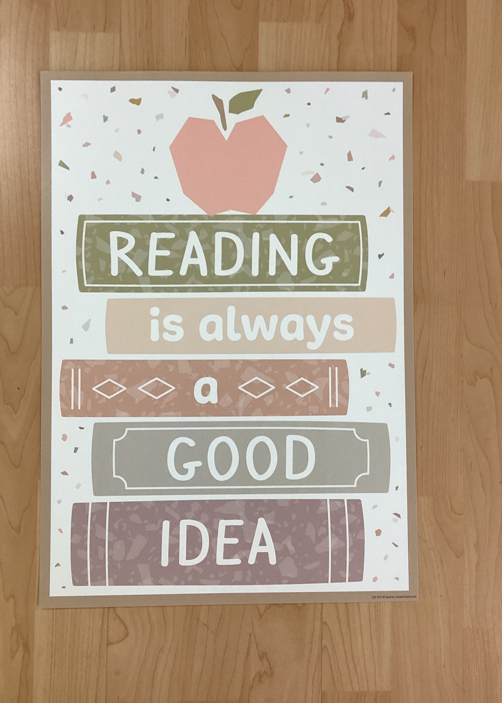 Terrazzo Tones Reading is Always a Good Idea Poster
