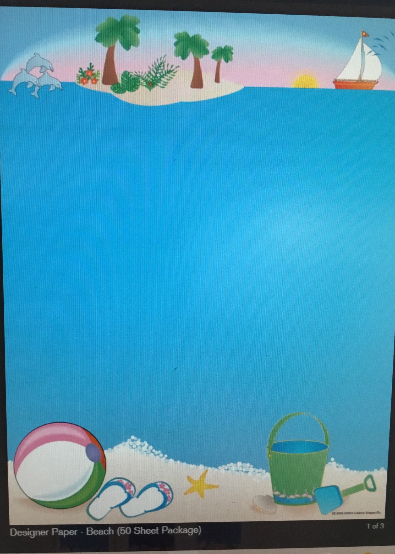 Beach Computer Paper 50 sheets