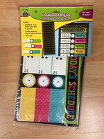 Chalkboard Brights Daily Schedule 14 Pocket Chart