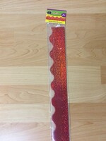 Red Sparkle Scalloped Border