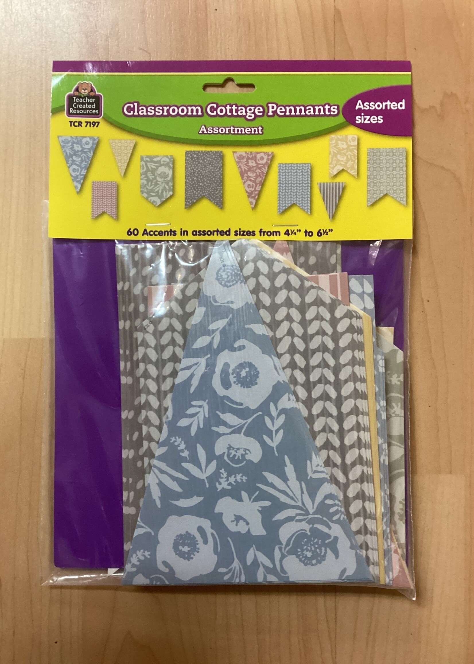 Classroom Cottage Pennants Cutouts 60 pc