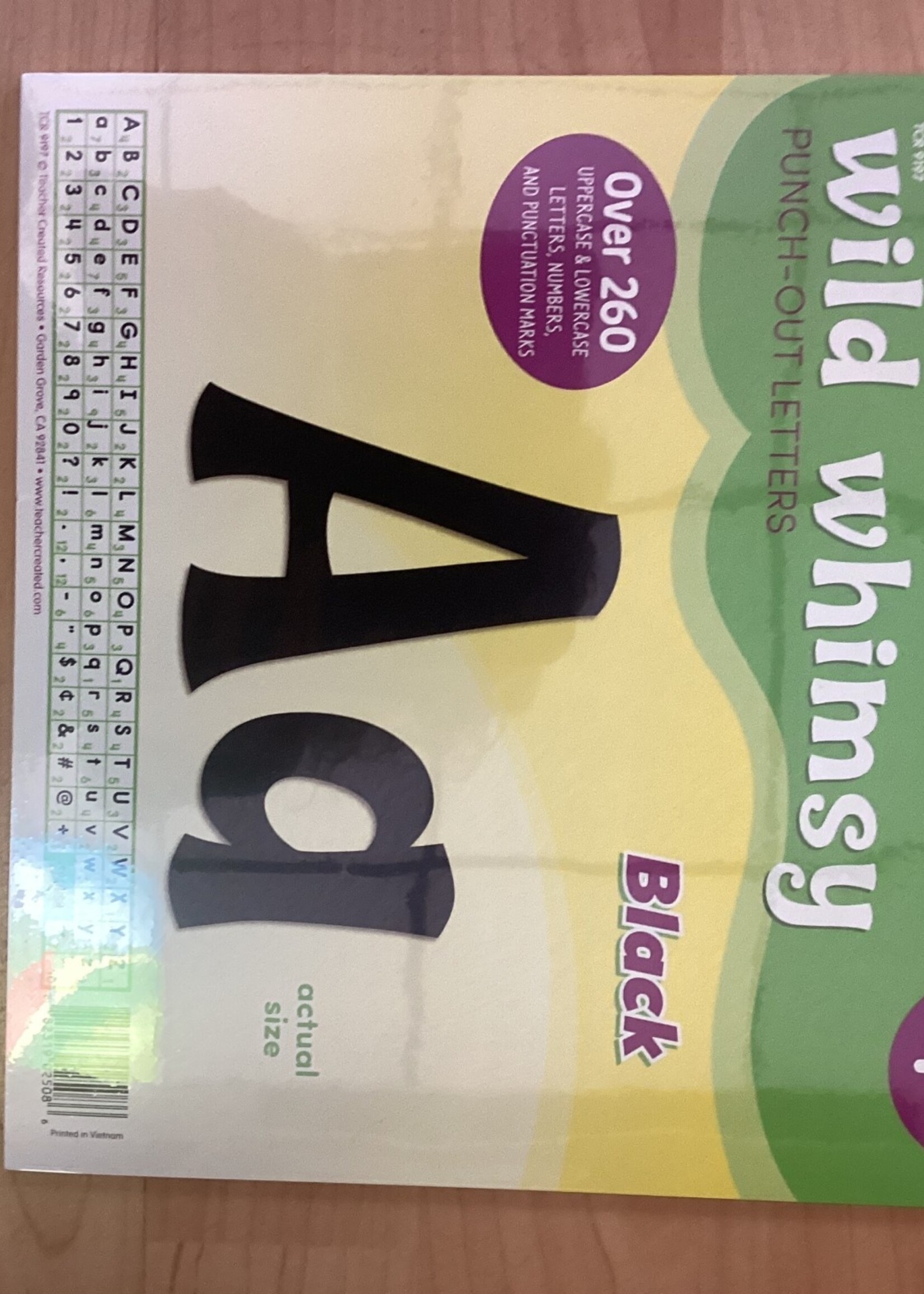 Wild Whimsy 4" Black Letters 260pc