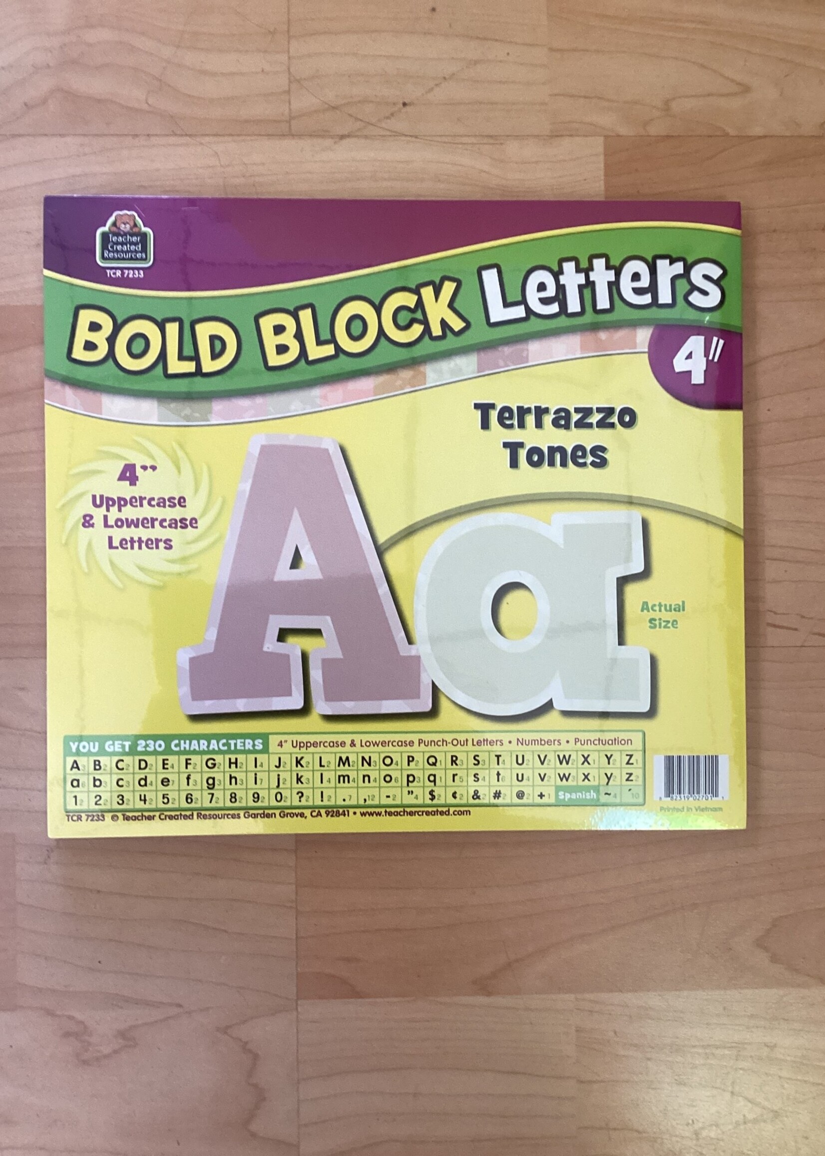 Terrazzo Tones Bold Block 4" Letters 230pc