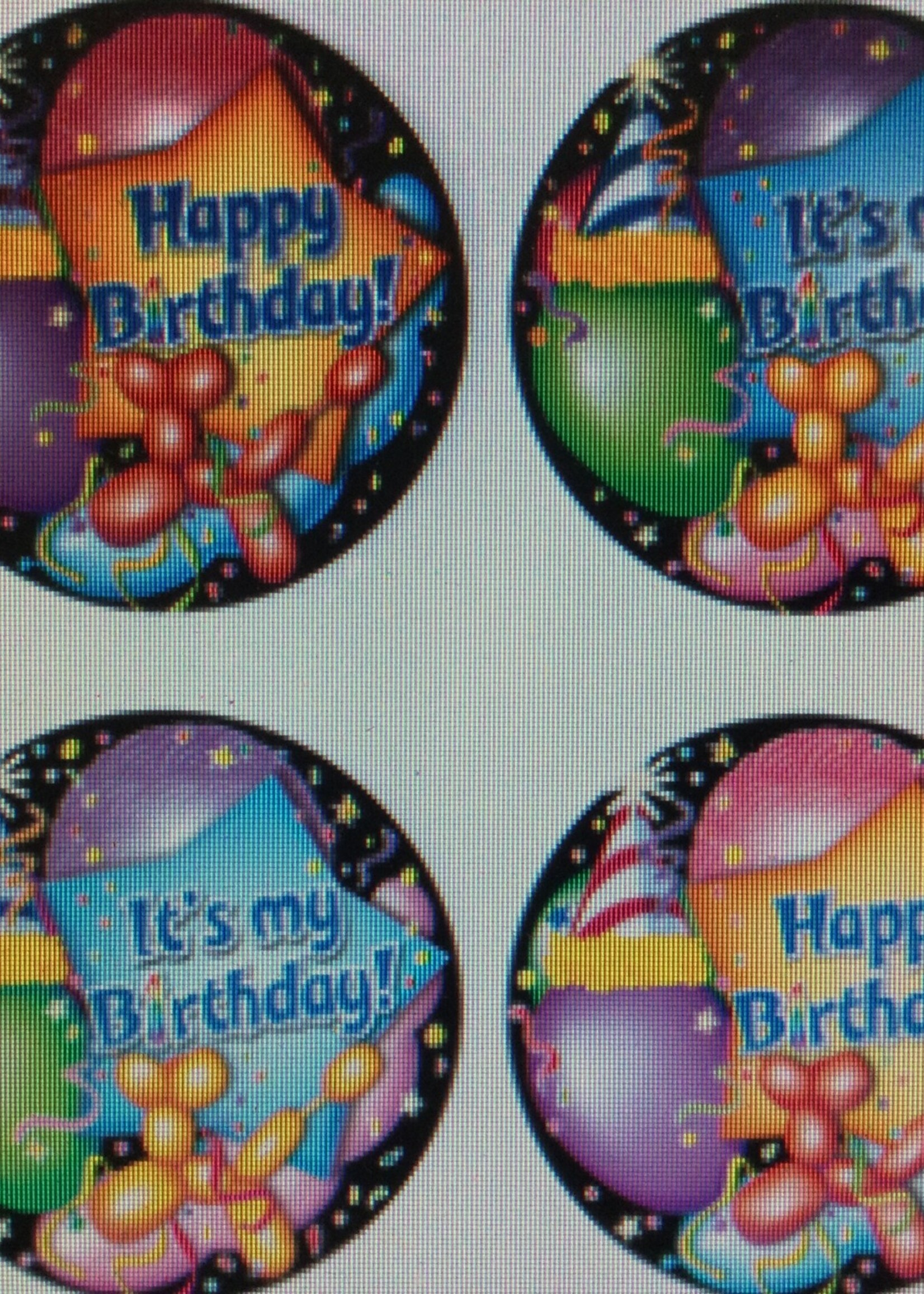 Balloons Birthday Badges