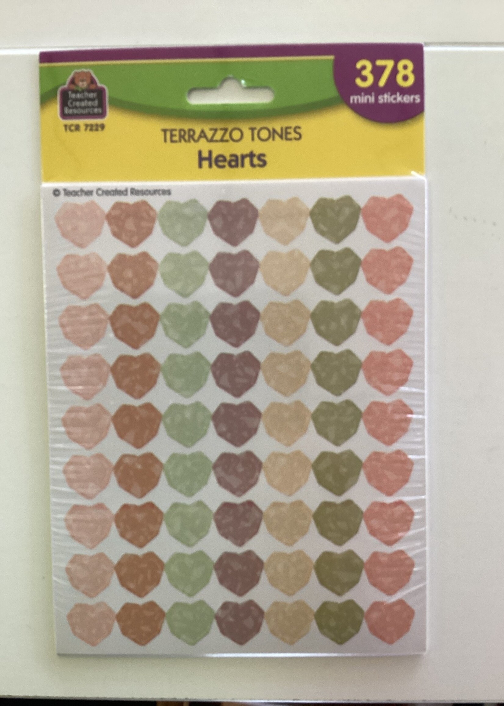 Terrazzo Tones Hearts Mini Stickers 378pc