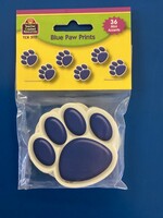 Blue Paw Prints Mini Cutouts 36 pk