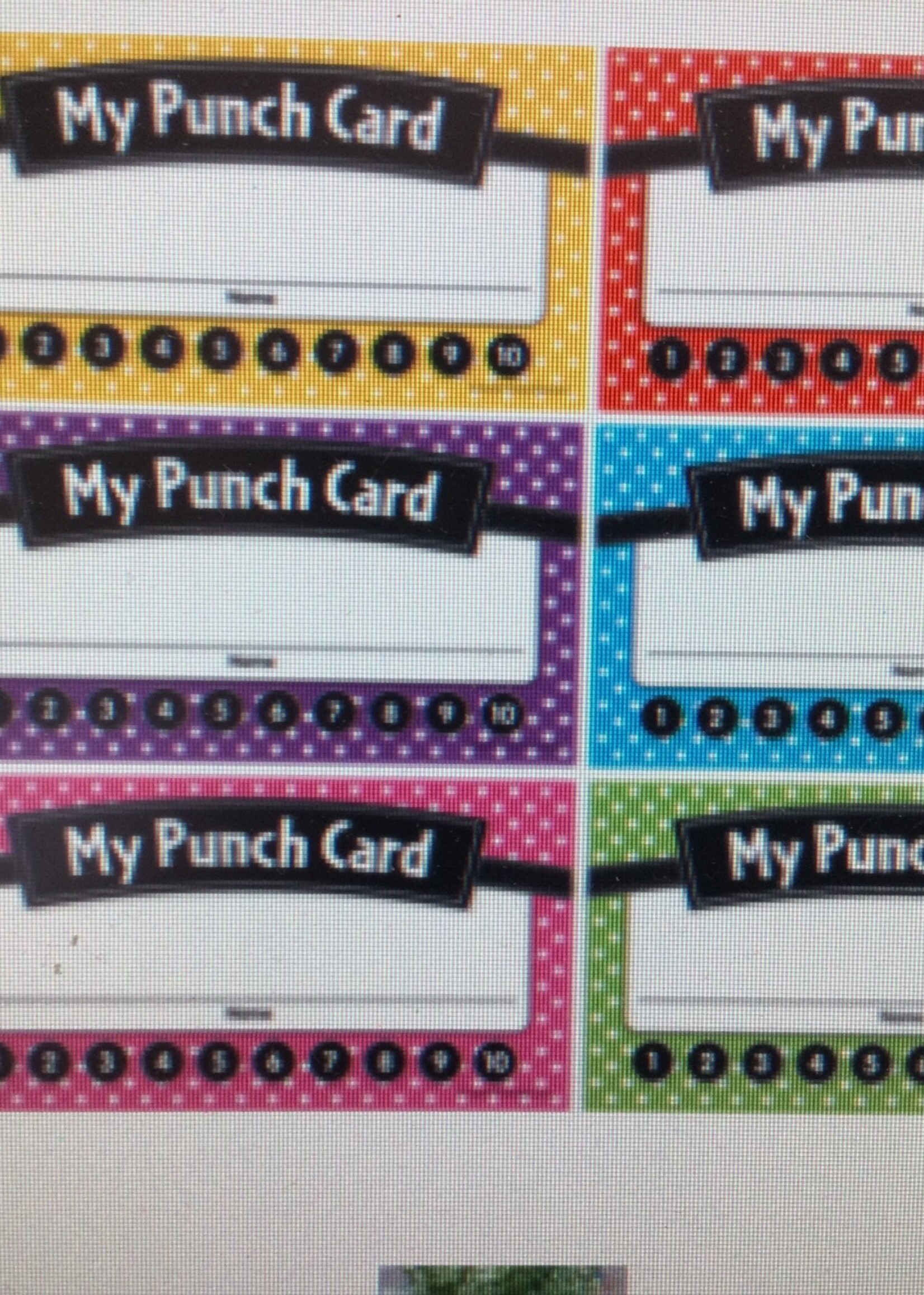 Polka Dot Punch Cards 60pk