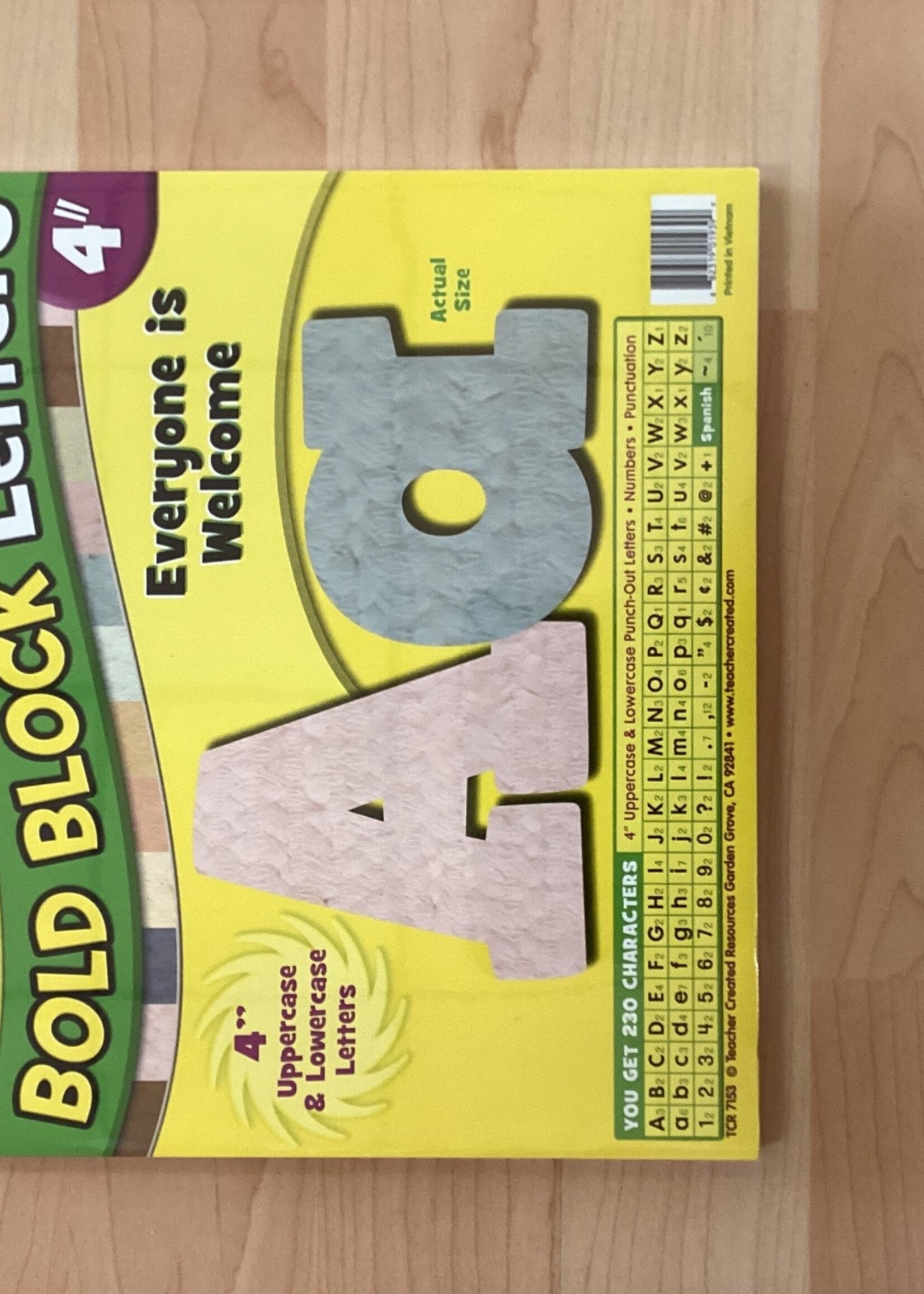 Everyone is Welcome 4" Bold Block Letters 230pc