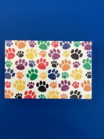 Colorful Paw Prints Postcard 30pk