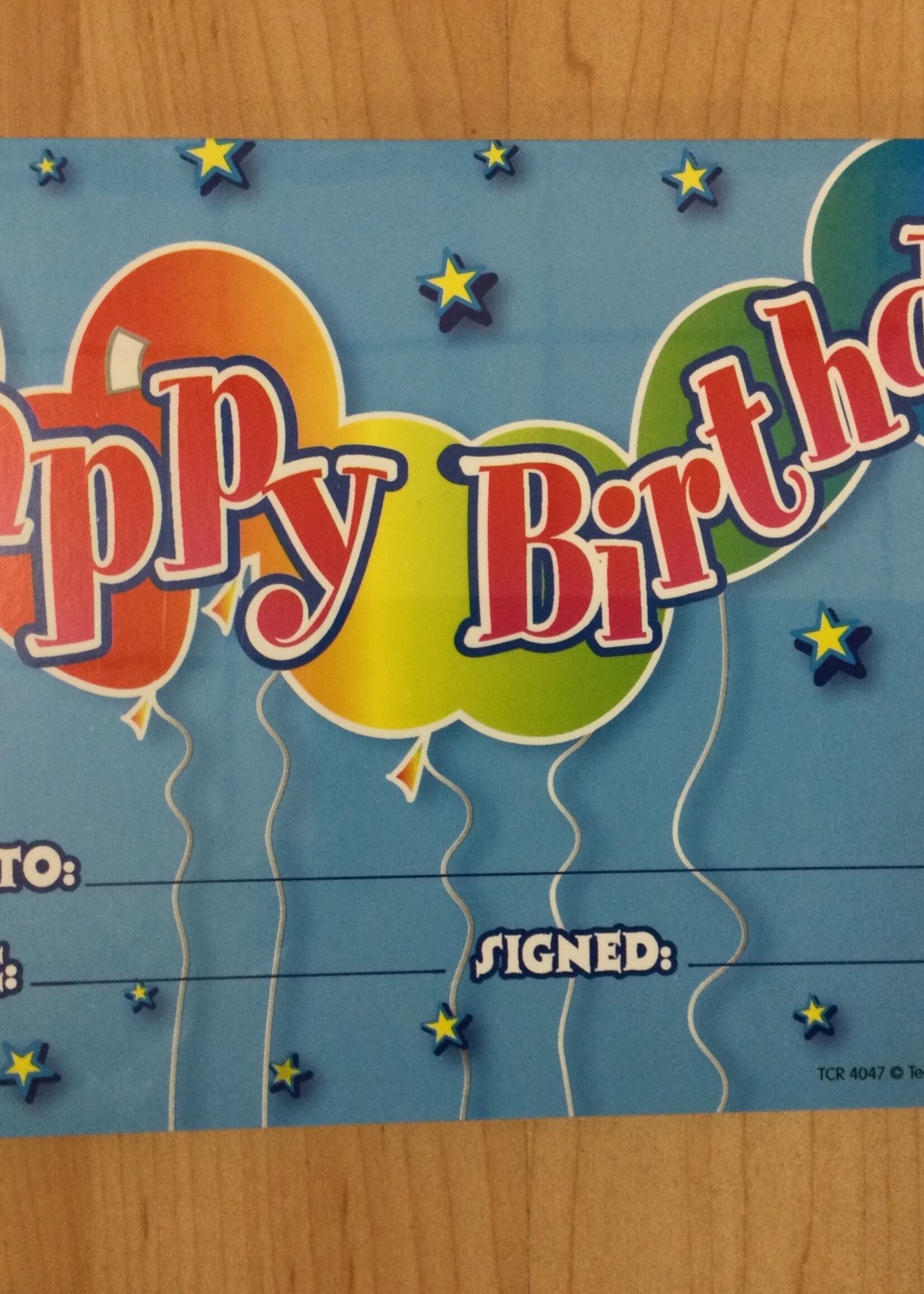 Blue Happy Birthday Awards 30pk